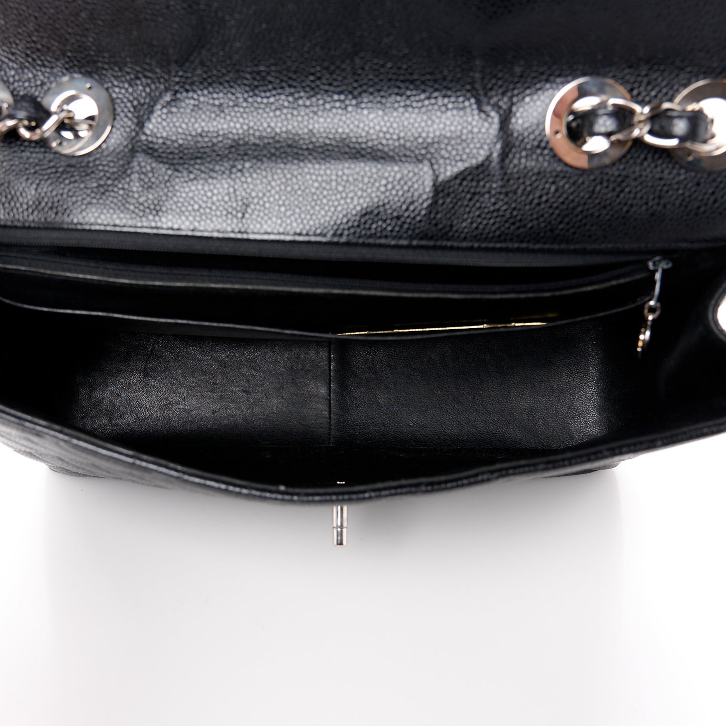 Caviar Jumbo Single Flap Black