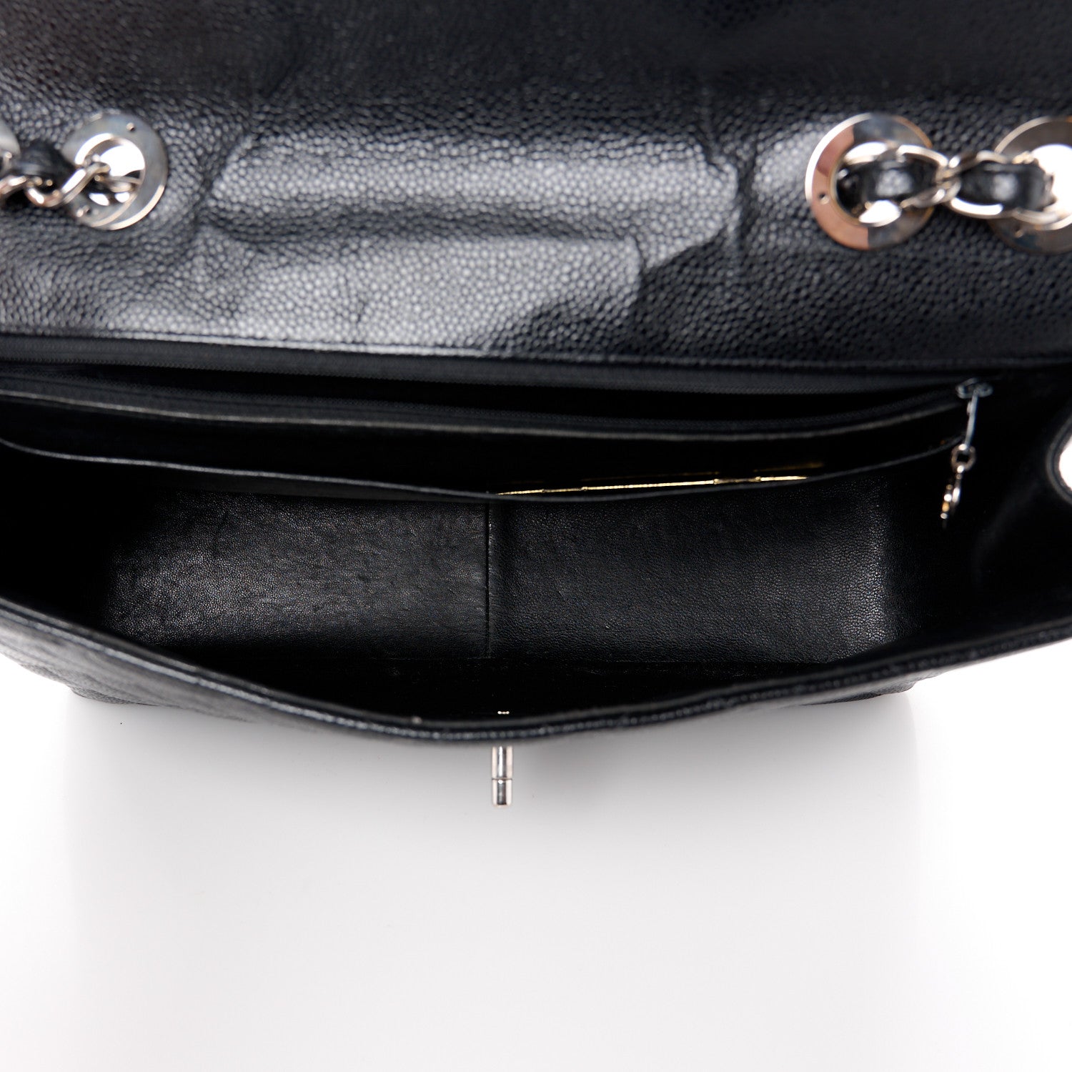 Chanel Caviar Jumbo Single Flap Black 5 of 14