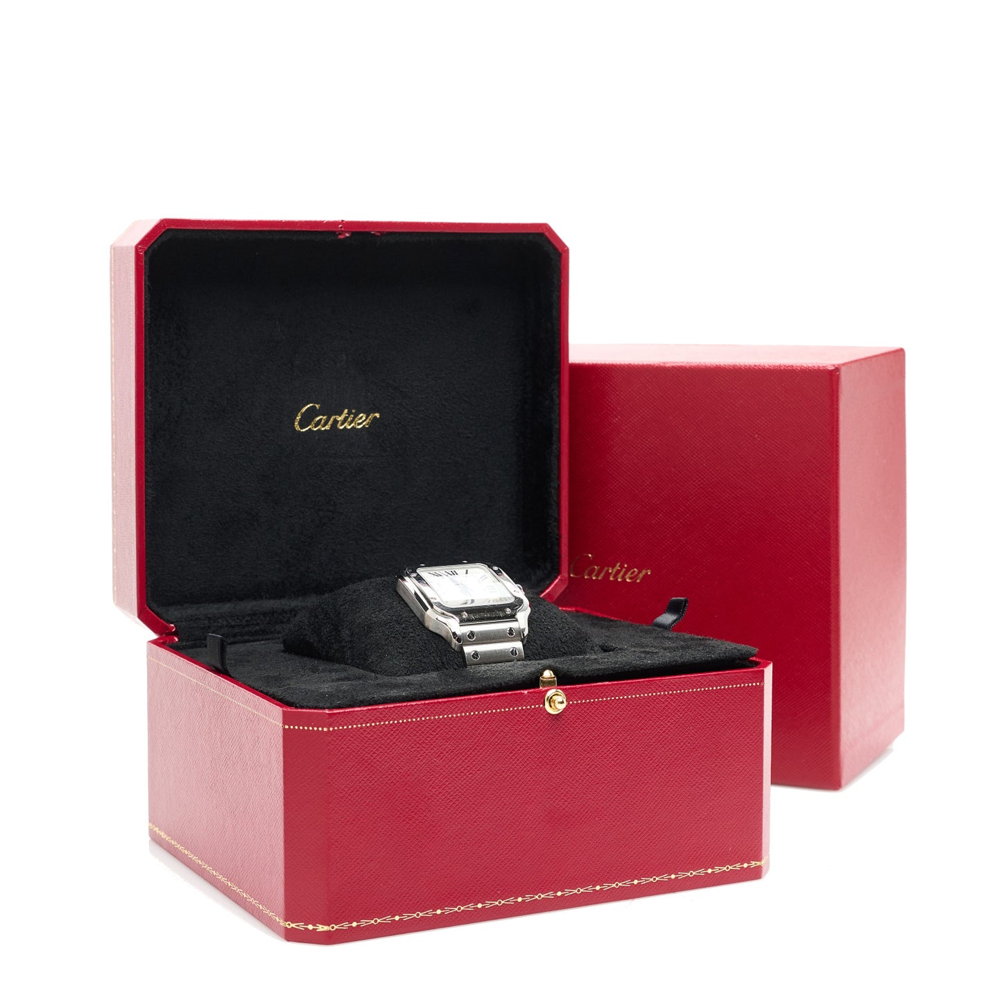 Stainless Steel 35mm Santos de Cartier Automatic Watch