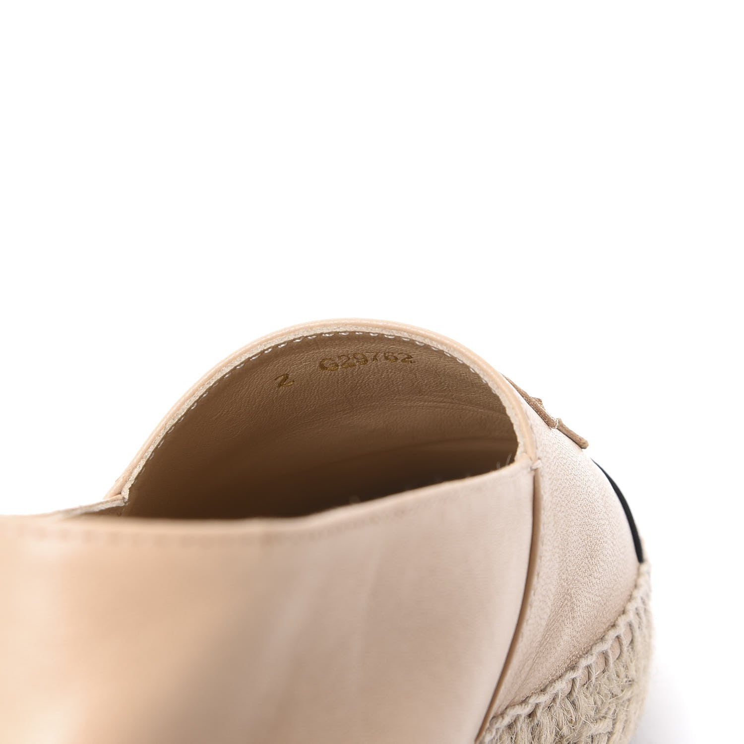 Chanel Lambskin CC Espadrilles 36 Beige Black 8 of 9