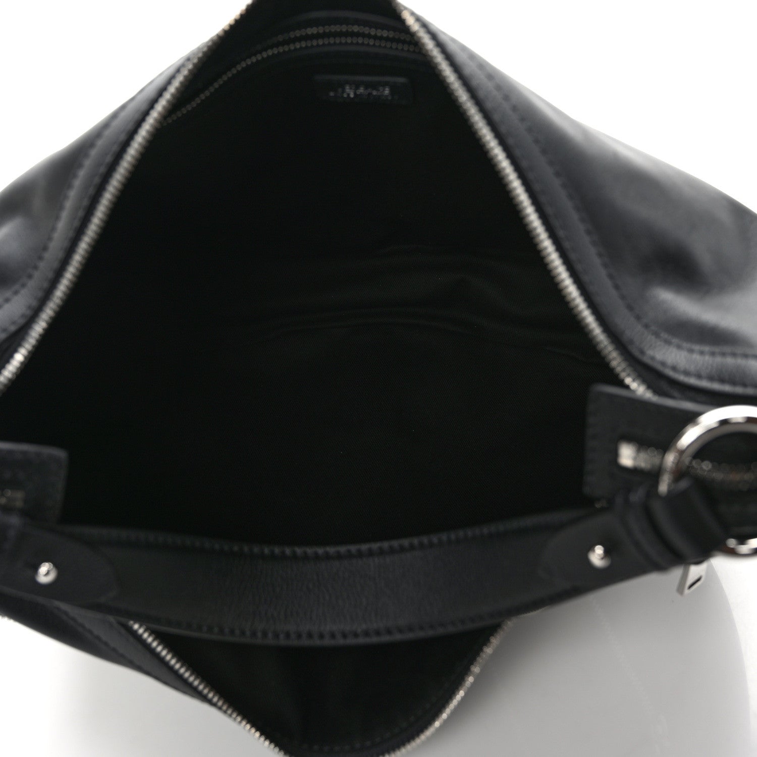 Versace Calfskin Medium Repeat Zip Hobo Black 5 of 9