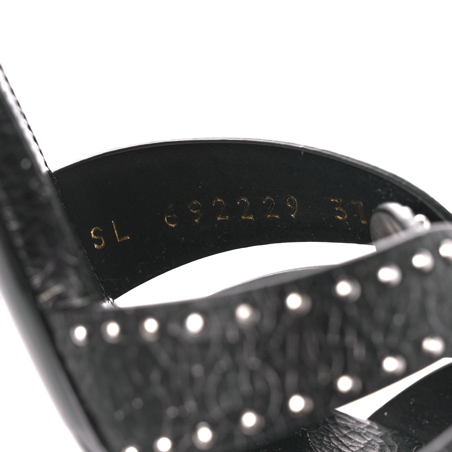 Saint Laurent Smart Crack Studded Tribute Slide 85 Mules 37 Black 9 of 9