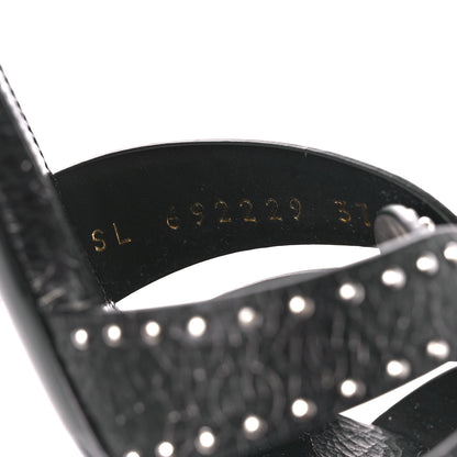 Saint Laurent Smart Crack Studded Tribute Slide 85 Mules 37 Black 9 of 9