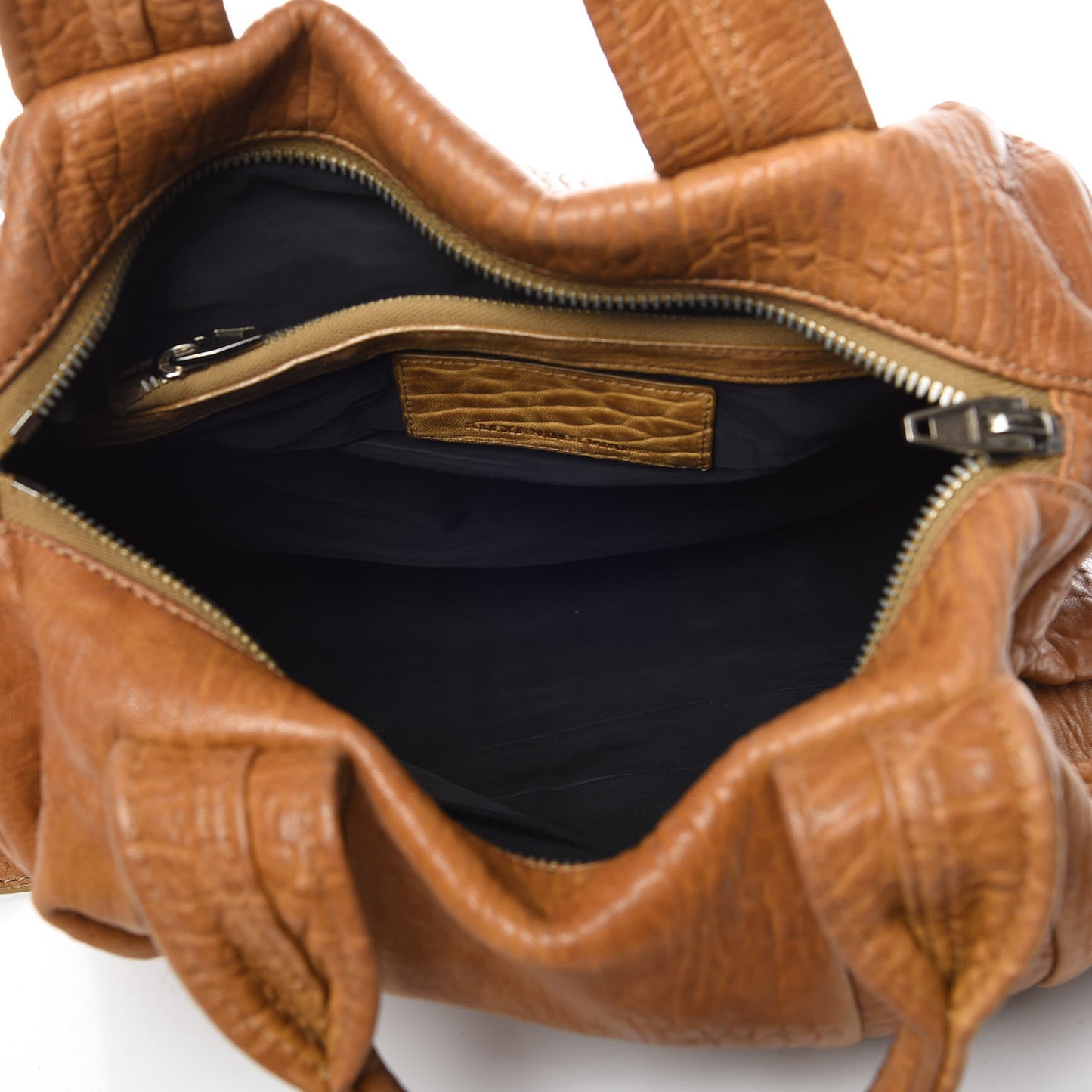 Pebbled Lambskin Rocco Duffel Mustard