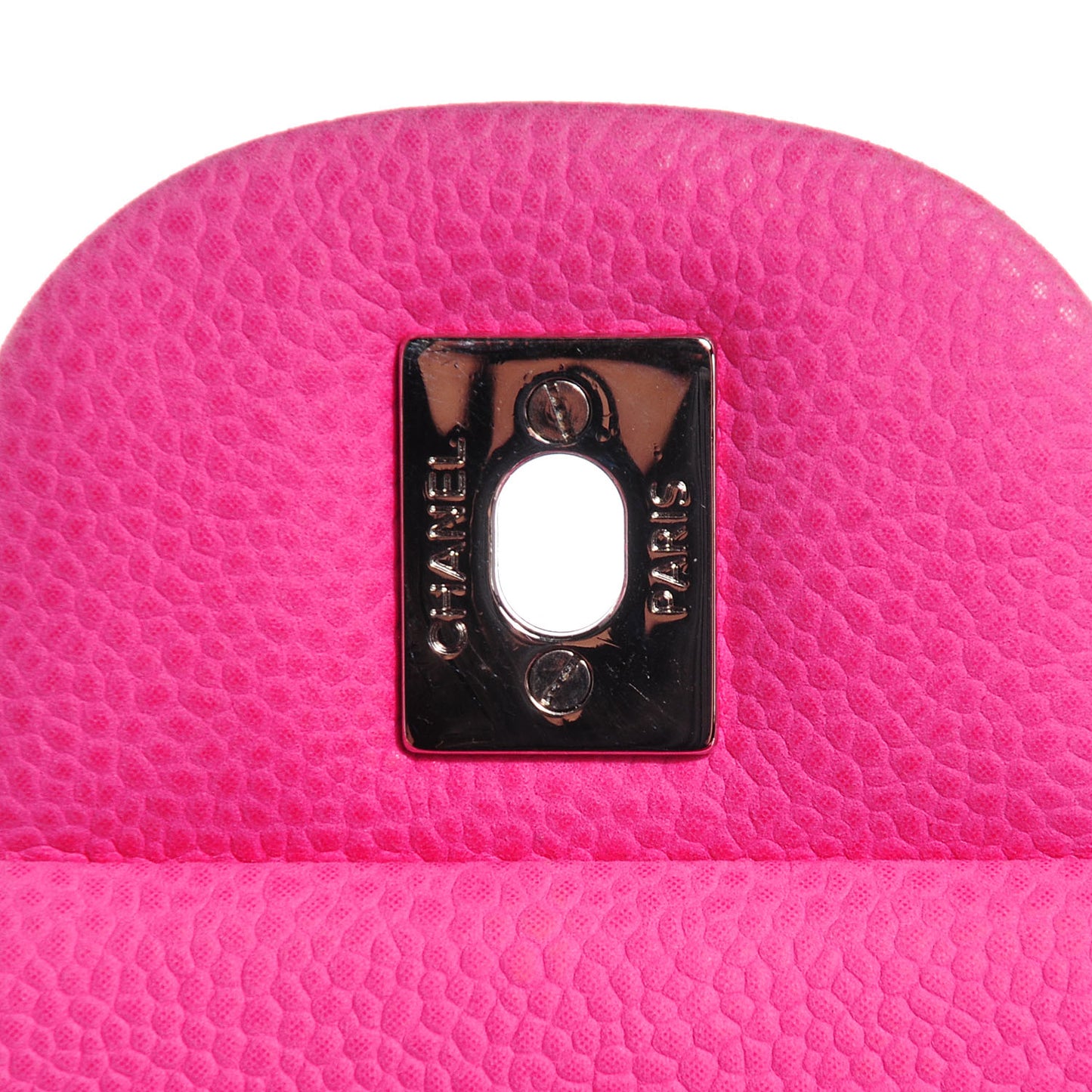 Iridescent Caviar Maxi Double Flap Pink