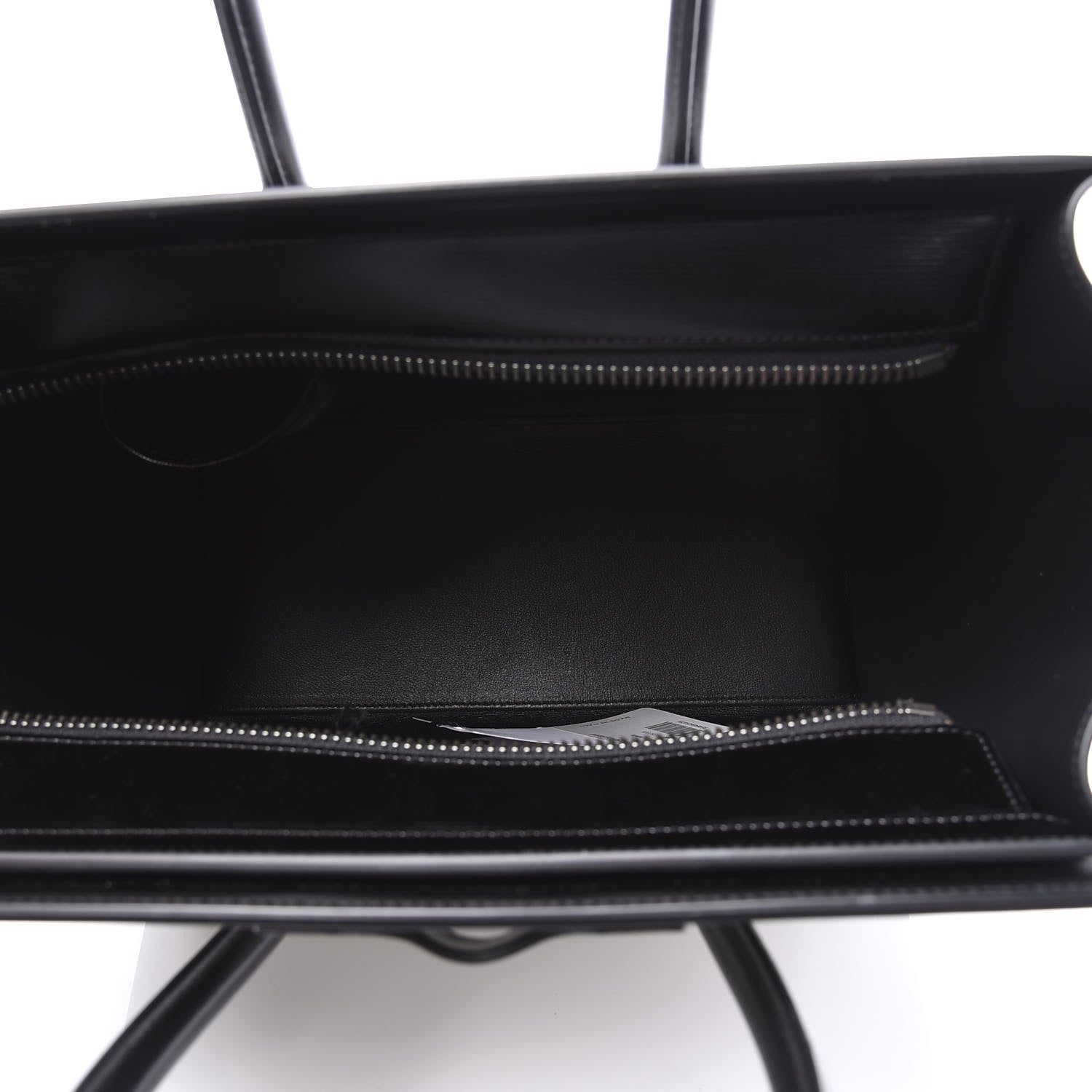 Celine Sleek Calfskin Micro Bi-Color Luggage Black White 4 of 8