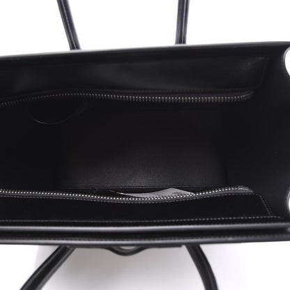 Celine Sleek Calfskin Micro Bi-Color Luggage Black White 4 of 8