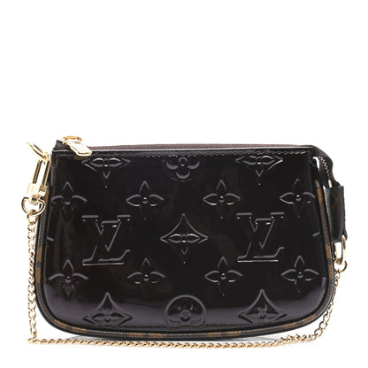 Louis Vuitton Vernis Monogram Mini Pochette Accessories Amarante 1 of 8