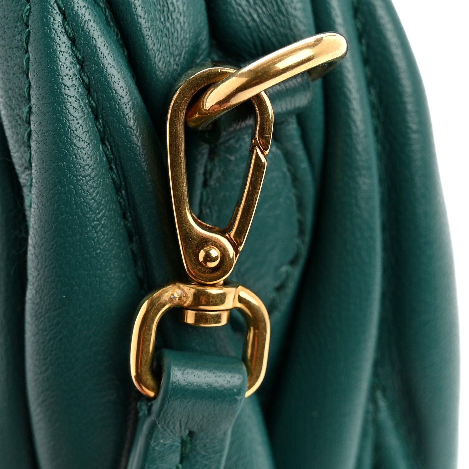 Miu Miu Nappa Matelasse Mini Wander Hobo Green 12 of 12