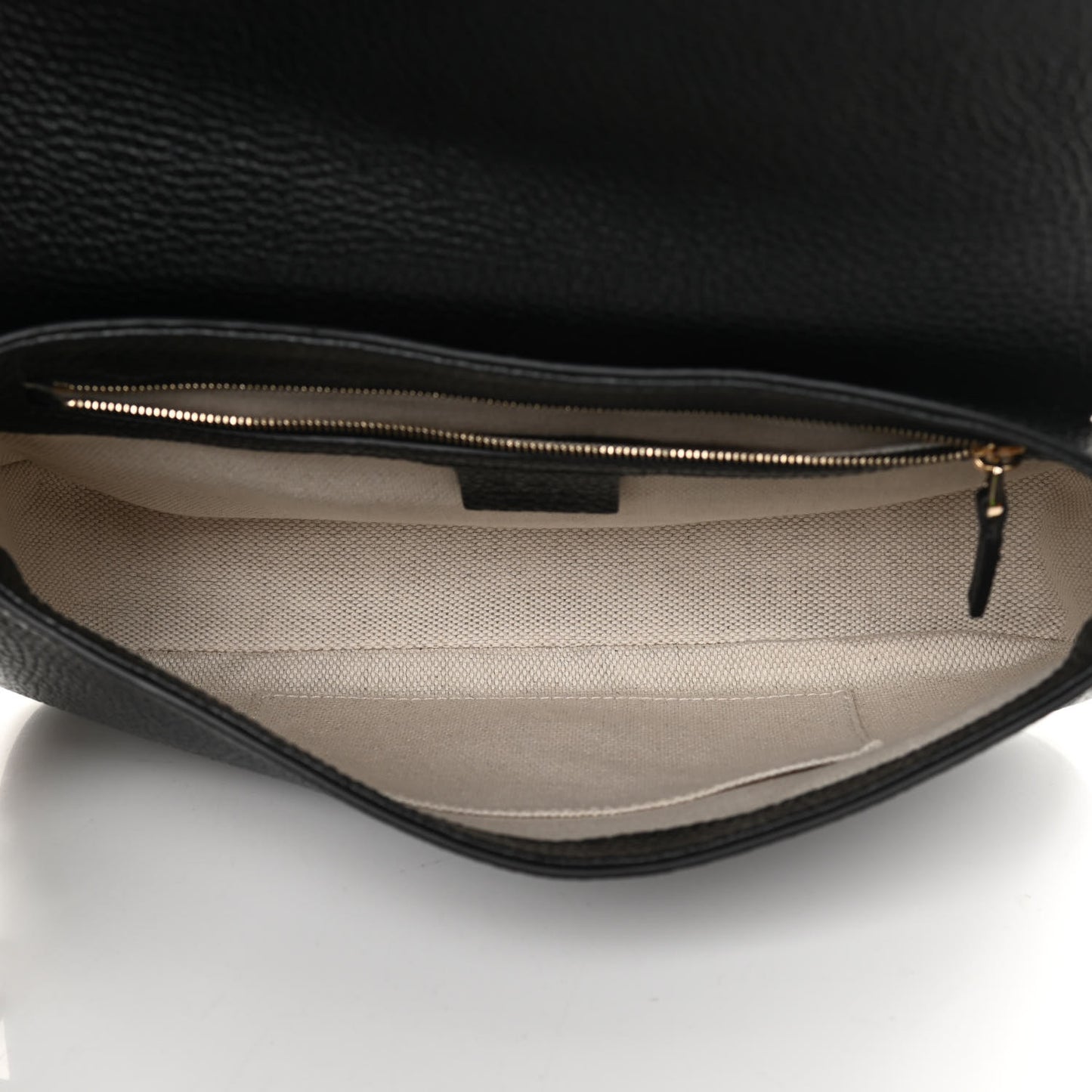 Pebbled Calfskin Medium Soho Flap Crossbody Black