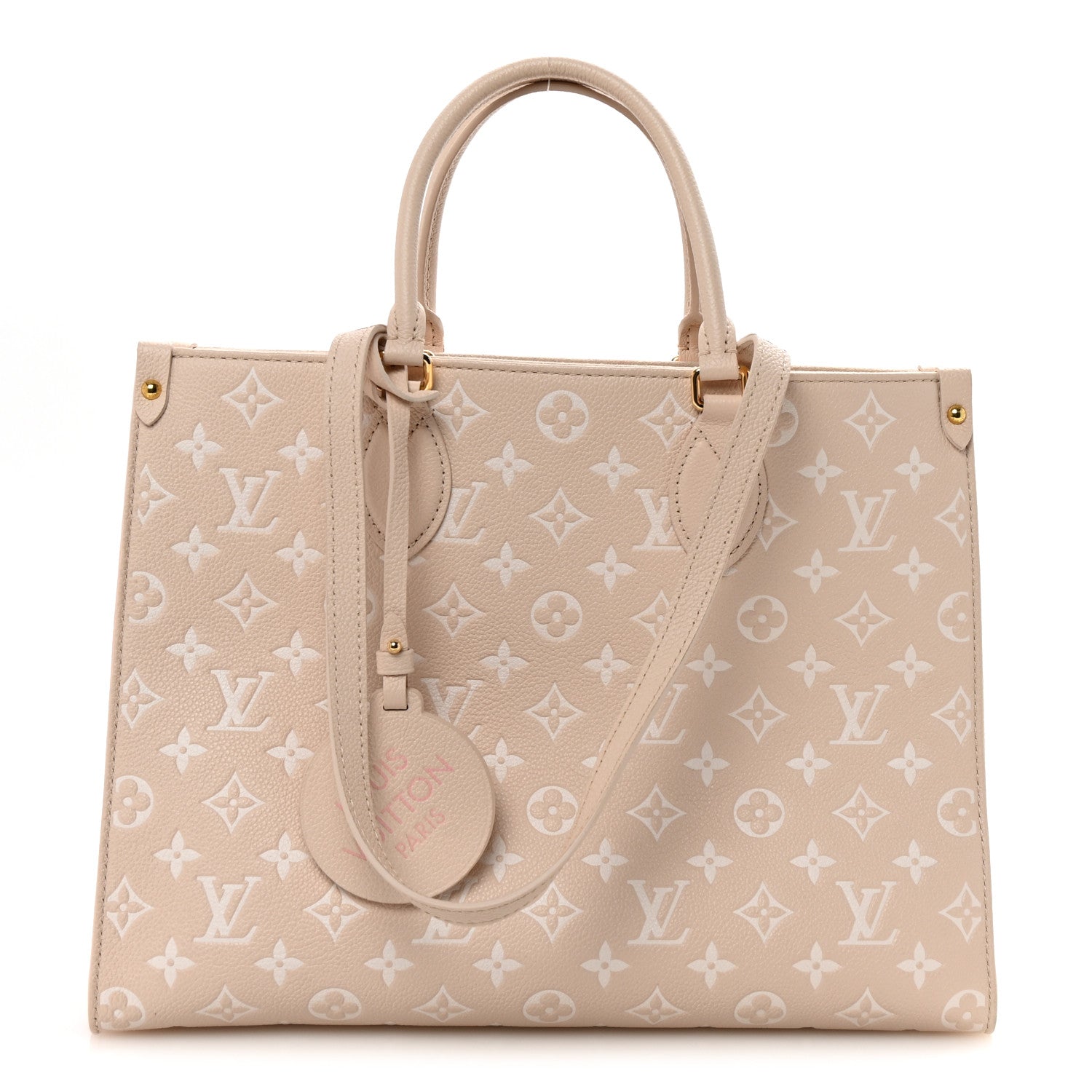 Louis Vuitton Empreinte Monogram Spring In The City Onthego MM Beige Pink Yellow 1 of 9