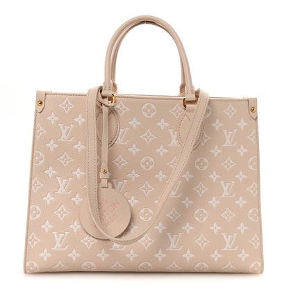 Louis Vuitton Empreinte Monogram Spring In The City Onthego MM Beige Pink Yellow 1 of 9
