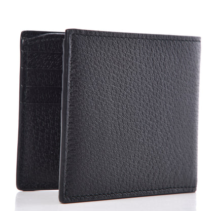 Gucci Calfskin Boar Effect GG Marmont Bi-Fold Wallet Black 3 of 8