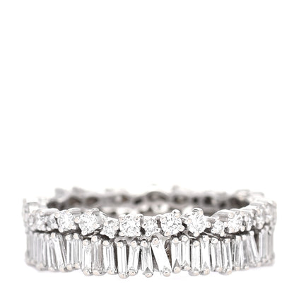Suzanne Kalan 18K White Gold Short Stack Eternity Band 56 7.75 3 of 6