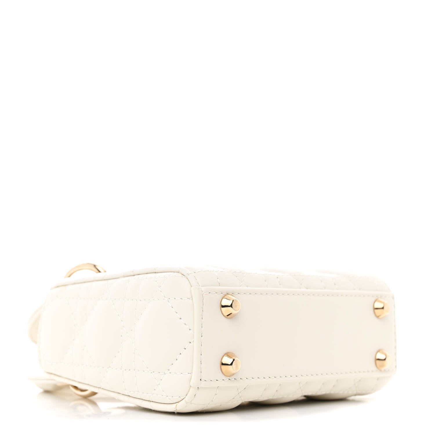 Christian Dior Lambskin Cannage Micro Lady Dior Latte 4 of 11