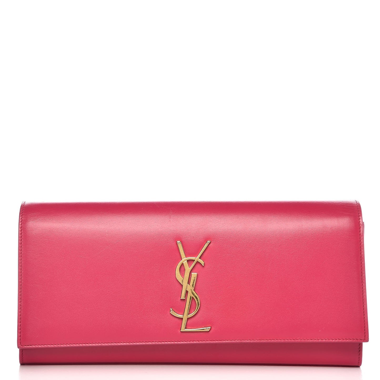Calfskin Classic Monogram Clutch Bubblegum