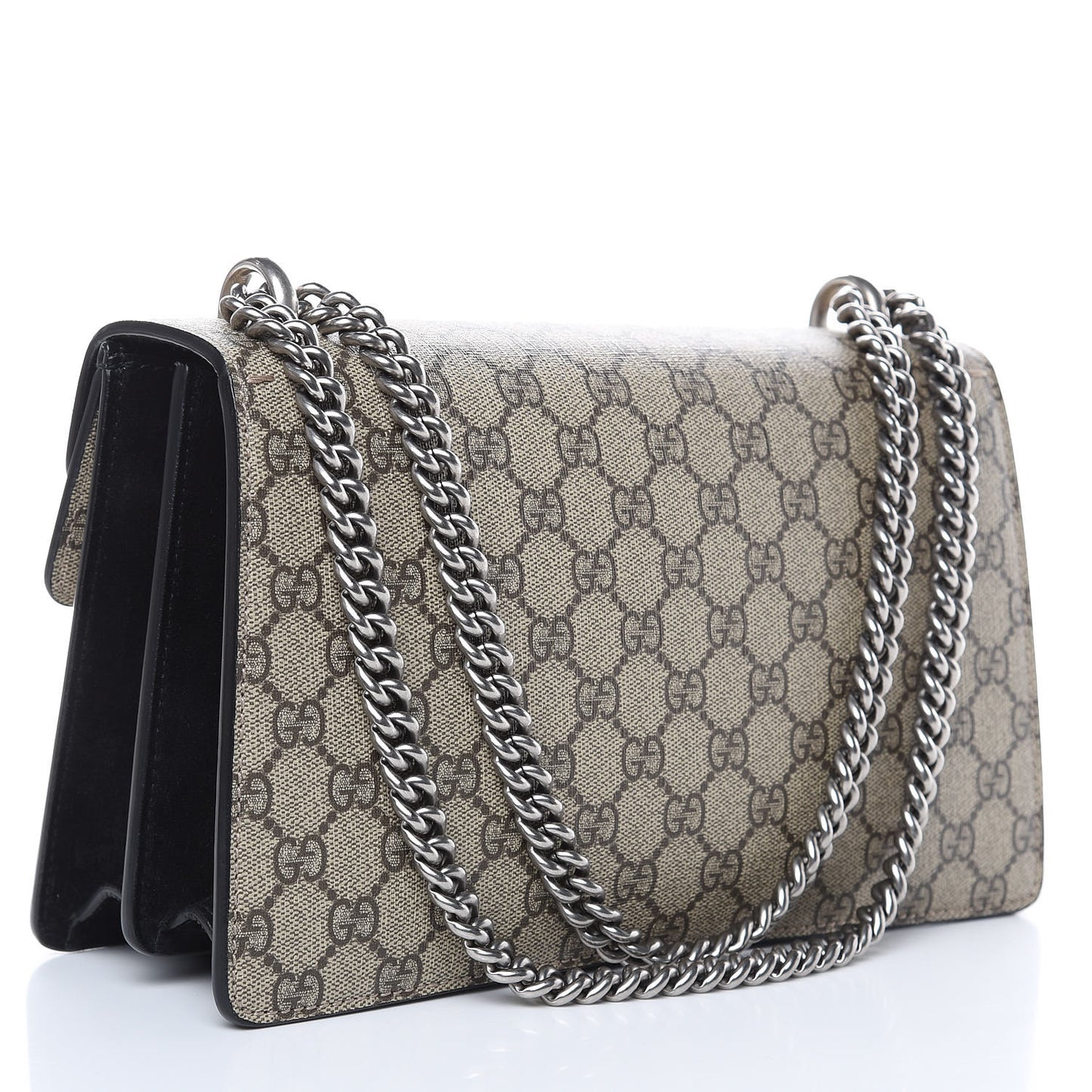 GG Supreme Monogram Small Dionysus Shoulder Bag Black