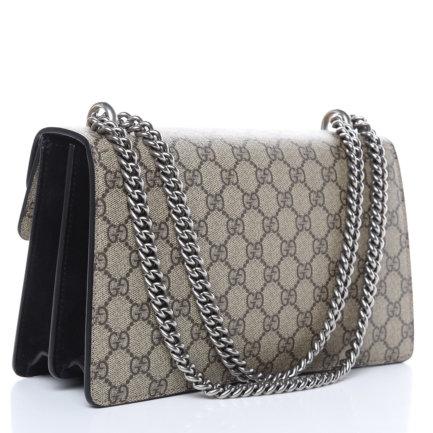 Gucci GG Supreme Monogram Small Dionysus Shoulder Bag Black 3 of 13