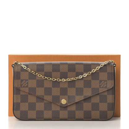 Louis Vuitton Damier Ebene Pochette Felicie Chain Wallet 11 of 11