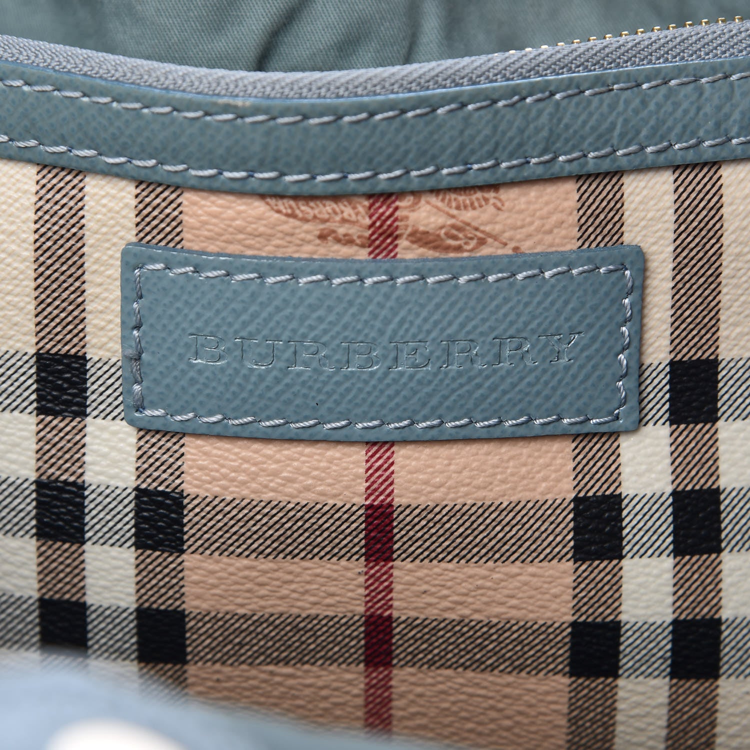 Burberry Haymarket Check Small Canterbury Tote Eucalyptus Grey 6 of 14