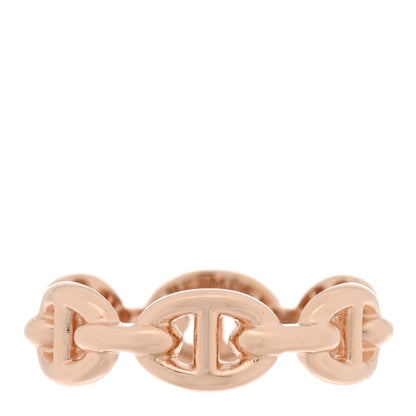 Hermes 18K Rose Gold PM Chaine D'Ancre Enchainee Ring 52 6 1 of 5