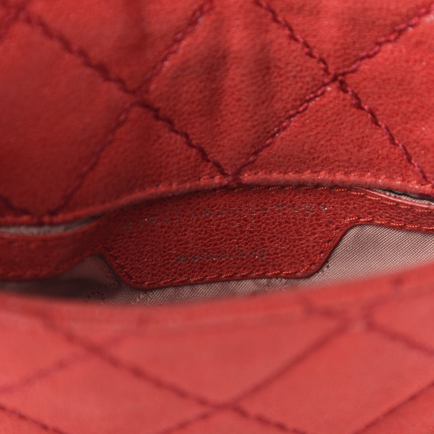 Shaggy Deer Quilted Falabella Crossbody Bag Red