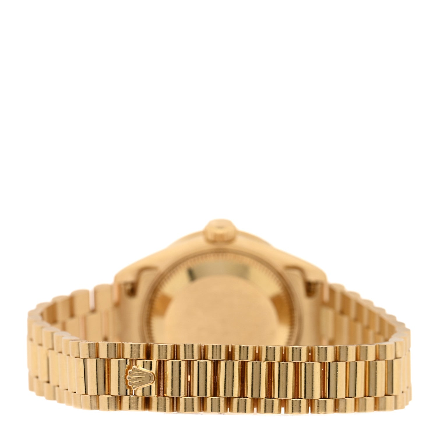 Rolex 18K Yellow Gold Diamond Bezel Emerald 26mm Datejust President Watch Champagne 69078 3 of 5