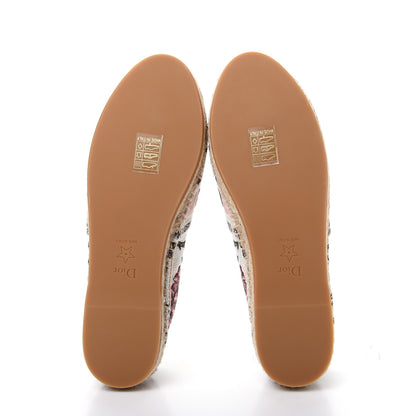 Christian Dior Canvas Rose Mutabilis Embroidered Granville Espadrilles 37 Multicolor 6 of 11