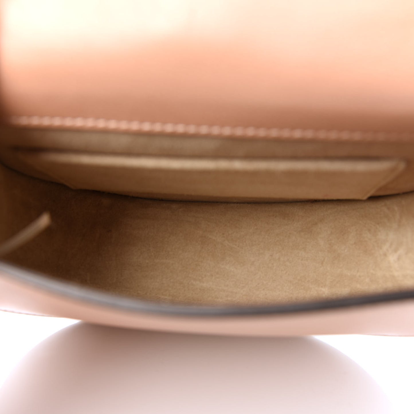 Calfskin Suede Small Nile Bracelet Bag Biscotti Beige