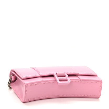 Balenciaga Shiny Box Calfskin Tonal B Hourglass Chain Bag Candy Pink 4 of 9