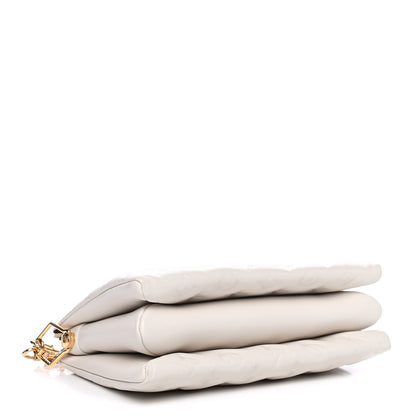 Louis Vuitton Lambskin Embossed Monogram Coussin PM Beige Cream 3 of 6
