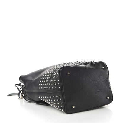 Burberry Calfskin Studded Medium Susanna Hobo Black 4 of 9