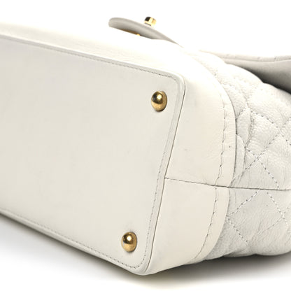 Chanel Iridescent Caviar Quilted Medium Globe Trotter Flap White 10 of 10