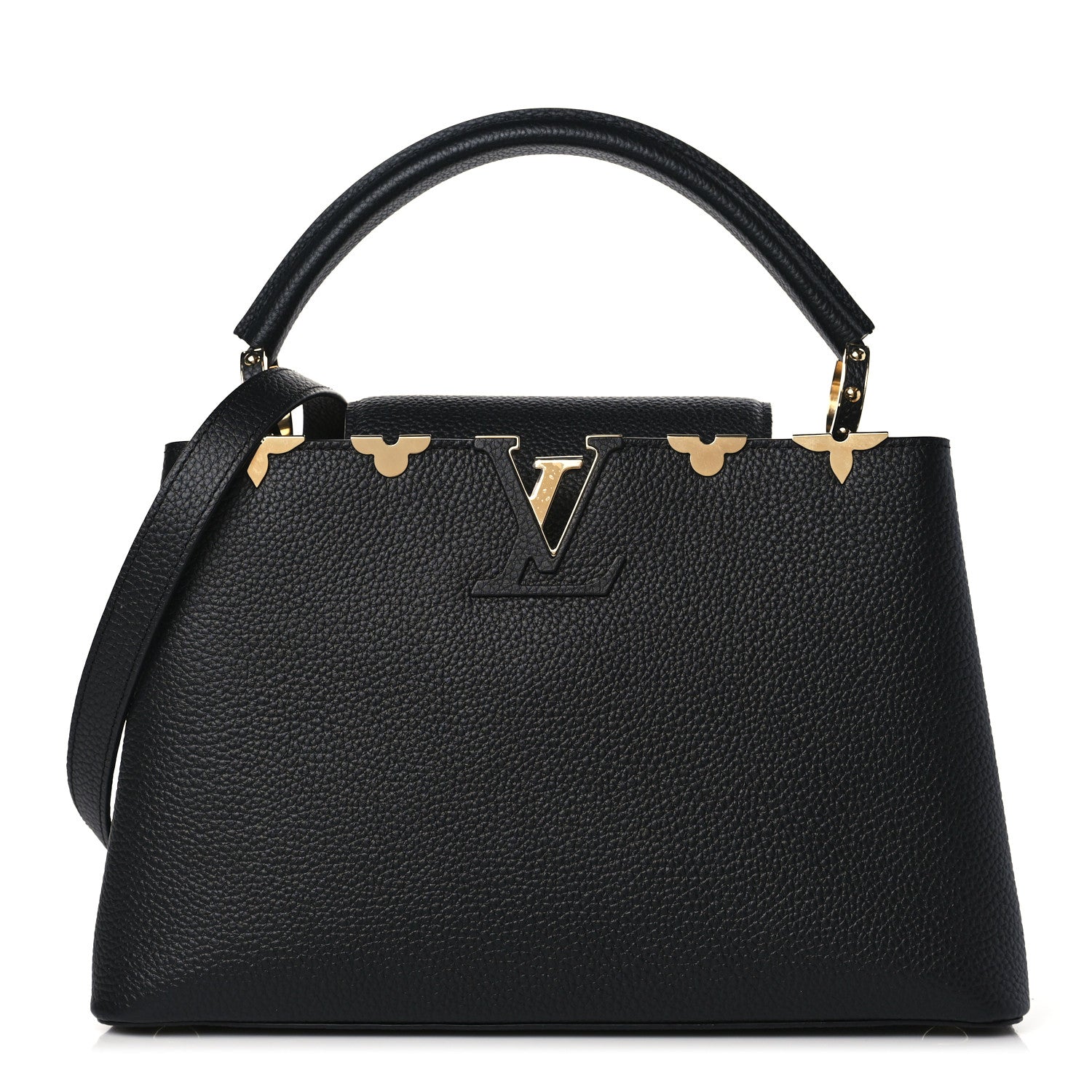 Louis Vuitton Taurillon Embellished Flower Crown Capucines PM Black 1 of 8