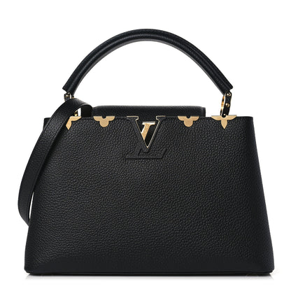 Louis Vuitton Taurillon Embellished Flower Crown Capucines PM Black 1 of 8