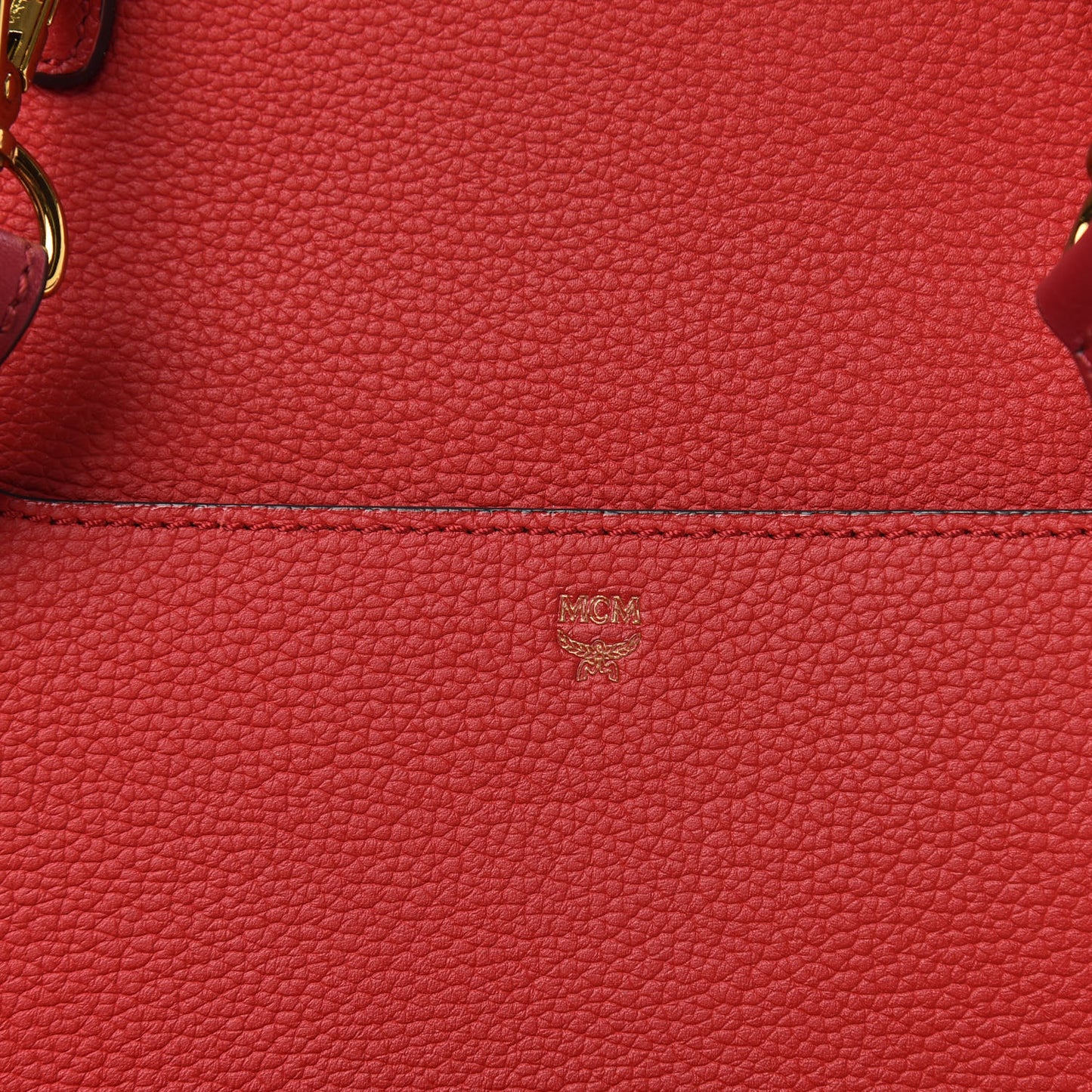 Grained Calfskin Large Milla Convertible Backpack Ruby Red