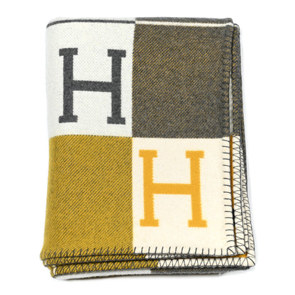 Hermes Wool Cashmere Avalon III Blanket Gris Soleil 1 of 3