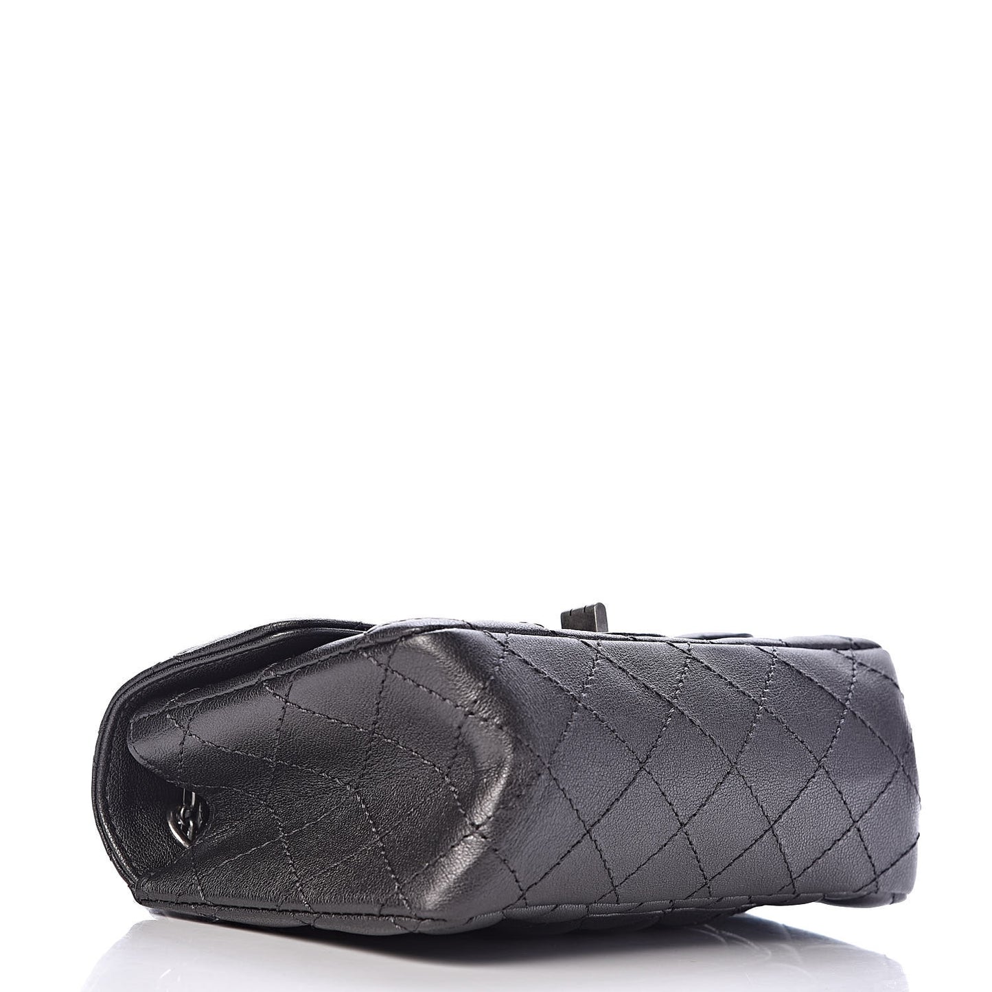 Sheepskin Quilted 2.55 Reissue Mini Flap Dark Grey
