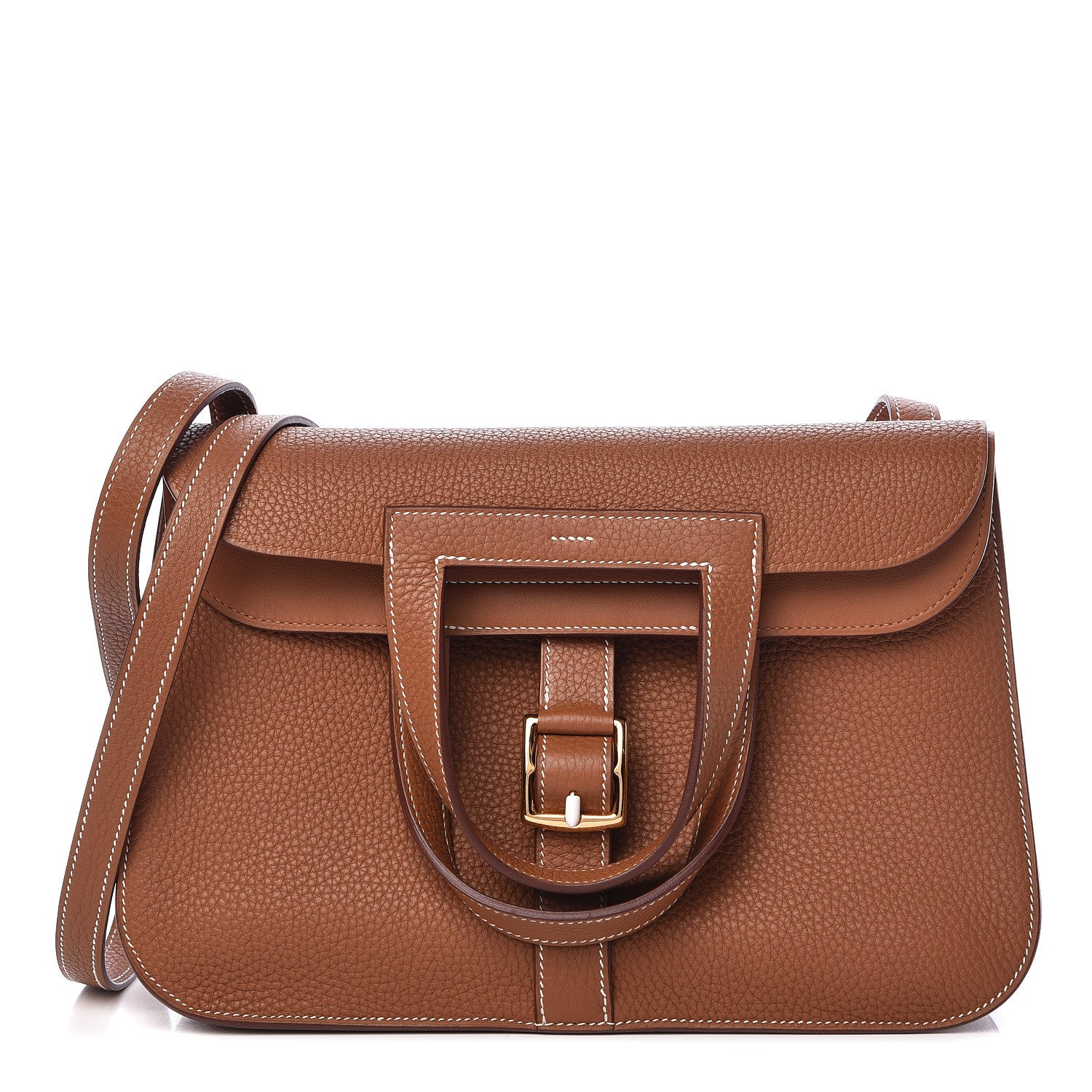 Hermes Taurillon Clemence Halzan 31 Gold 1 of 10