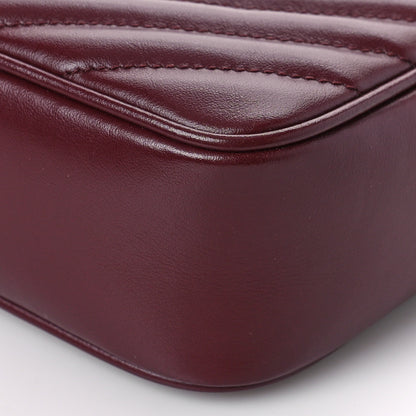 Saint Laurent Calfskin Matelasse Monogram Lou Camera Bag Dark Legion Red 8 of 8
