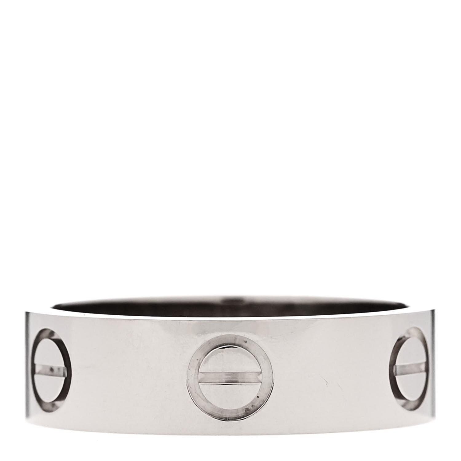 Cartier 18K White Gold 5.5mm LOVE Ring 54 6.75 1 of 4