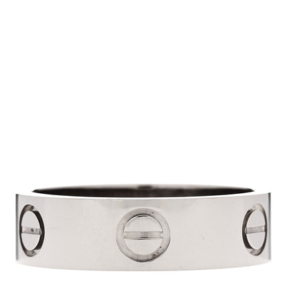 Cartier 18K White Gold 5.5mm LOVE Ring 54 6.75 1 of 4