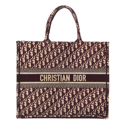 Christian Dior Oblique Large Book Tote Burgundy Multicolor 1 of 9