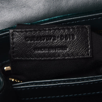 Saint Laurent Velvet Y Quilted Monogram Toy Loulou Chain Satchel Dark Ottanio 7 of 13