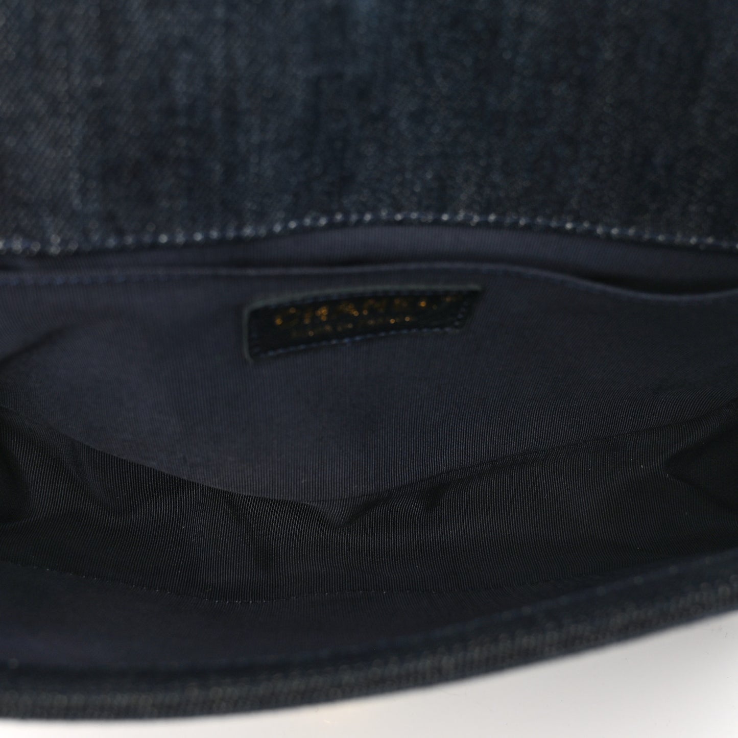 Tweed Denim Medium Boy Flap Navy Blue