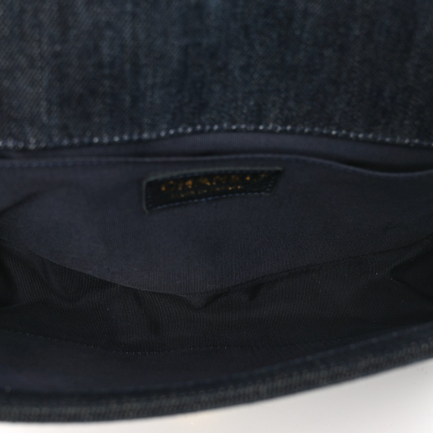 Chanel Tweed Denim Medium Boy Flap Navy Blue 5 of 10