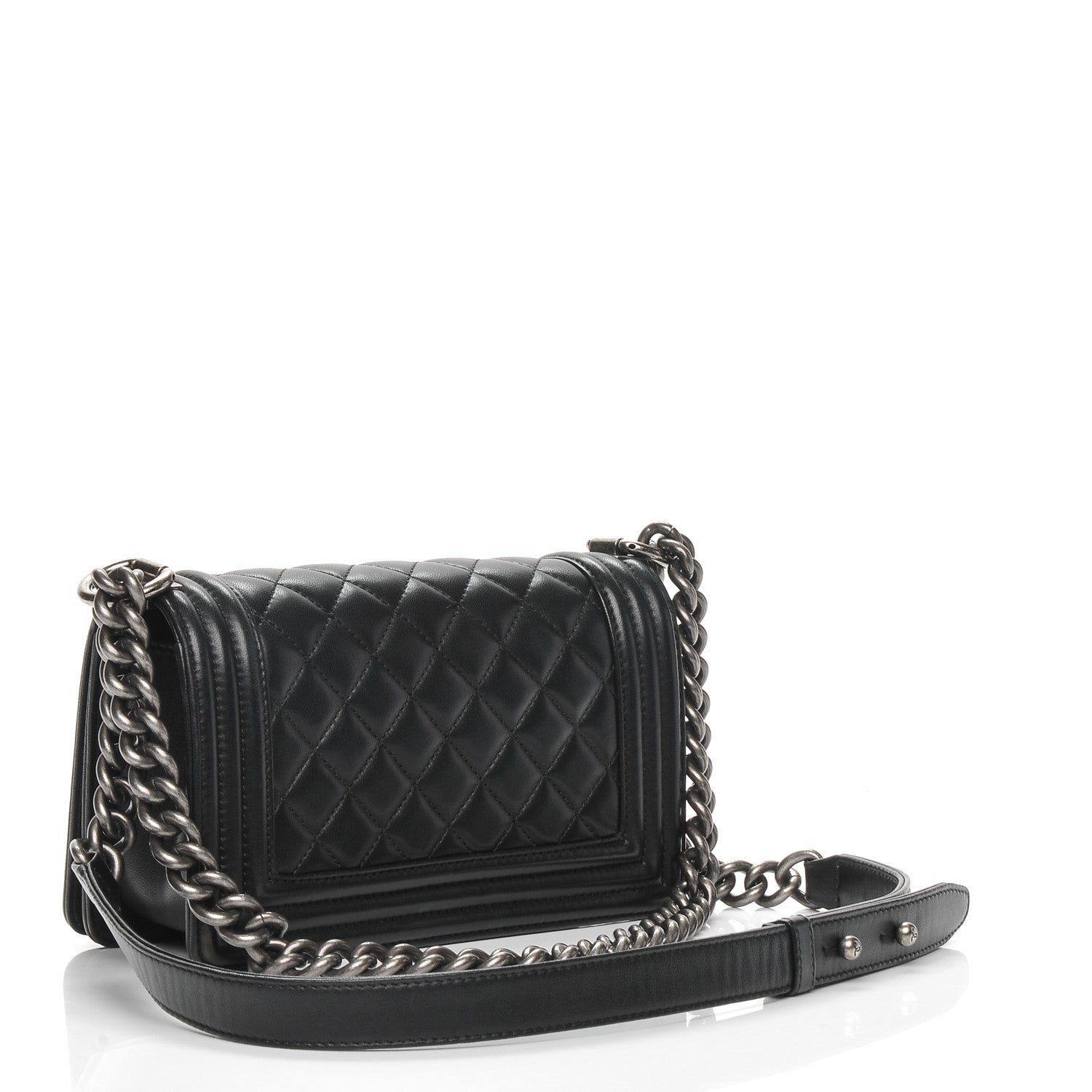 Chanel Lambskin Quilted Small Boy Flap Black 3 of 7