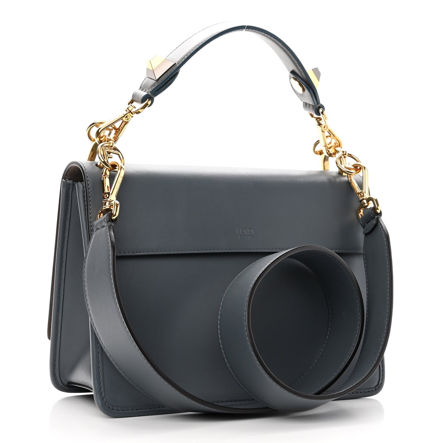 Fendi Vitello Century Velvet F is Fendi FF Kan I Shoulder Bag Tobacco Tempesta 2 of 9