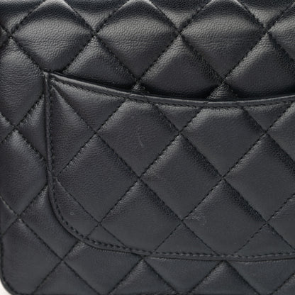Chanel Lambskin Quilted CC Pearl Crush Wallet on Chain WOC Black 17 of 19