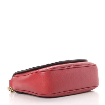Gucci Pebbled Calfskin Small Soho Flap Crossbody Red 4 of 10